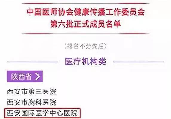 喜訊！西安國(guó)際醫(yī)學(xué)中心醫(yī)院成為中國(guó)醫(yī)師協(xié)會(huì)健康傳播工作委員會(huì)新成員！